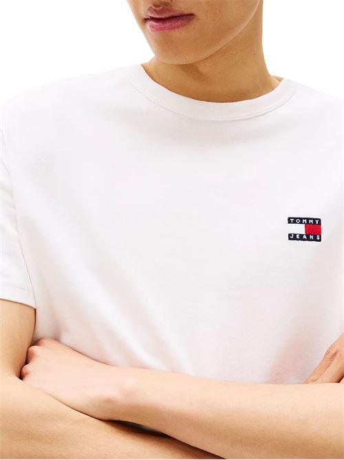 T-shirt bianca in cotone Tommy Jeans | DM0DM20322YBL